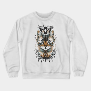 Cute Cat Illusion Design, Funny Cat Lover Gift Idea Crewneck Sweatshirt